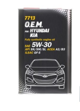 energy-saving synthetic engine oil 5W-30 1L hyundai kia metal