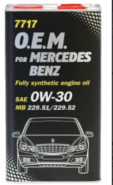 synthetic motor oil 0w30 1l mercedes metal